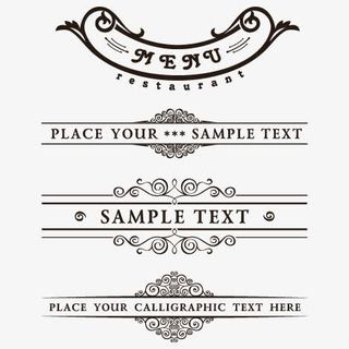 标题线框矢量免抠