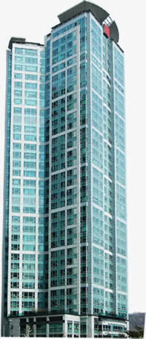 春天大气城市建筑办公楼装饰免抠