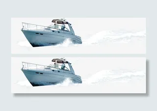 水面航行游艇素材免抠