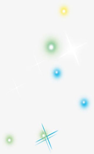 彩色漂浮光效海报装饰免抠