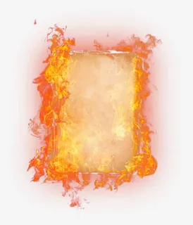 金色火焰纸张燃烧效果免抠