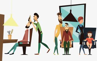 矢量理发小店下载免抠