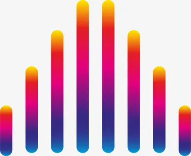 时尚炫彩渐变音量大小UI设计免抠