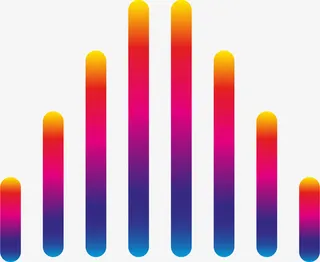 时尚炫彩渐变音量大小UI设计免抠