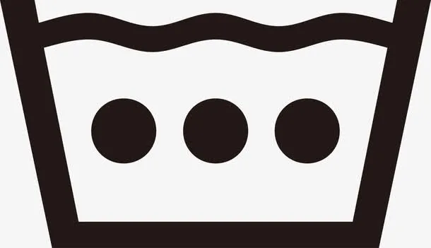 最新水洗洗涤符号标图片免抠