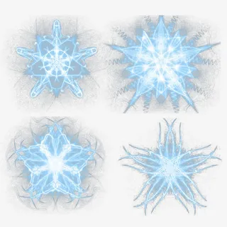 炫光雪花免抠