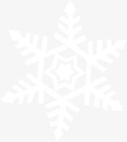 手绘冬季白色雪花装饰免抠