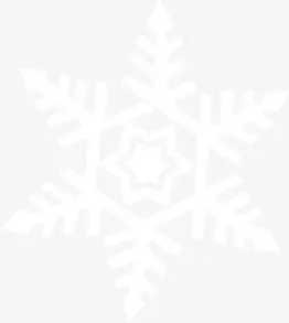 手绘冬季白色雪花装饰免抠