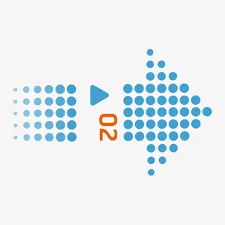 横向点阵箭头矢量图标免抠