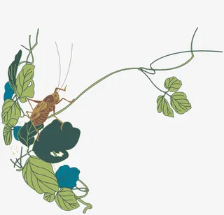 日式和风仙鹤底纹花纹免抠