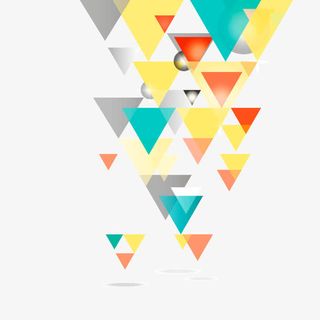 梦幻光晕三角背景矢量素材