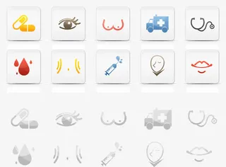 医院整容图标双眼皮手术免抠