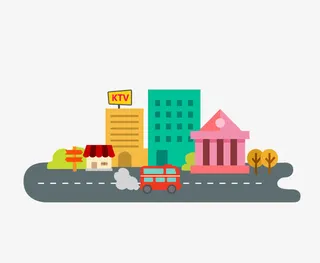 h5素材商业大楼免抠