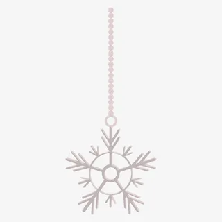 可爱小清新装饰海报装饰雪花吊坠免抠