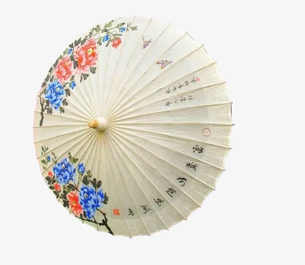 中国风花伞免抠