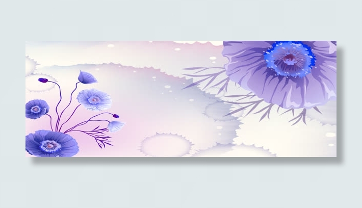 梦幻紫色花朵背景