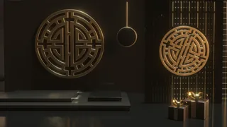 C4D，黑金，舞台，高端高清