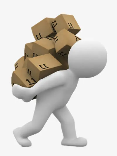 小白人背正方形免抠