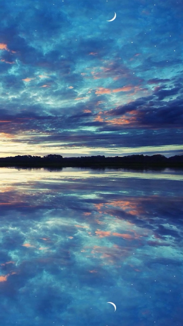 月亮天空夜景h5背景高清