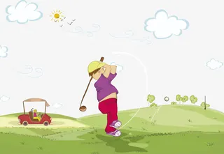 高尔夫运动免抠