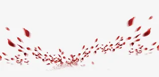 飘落的红色叶片免抠