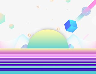 时尚基本形状漂浮装饰图案免抠