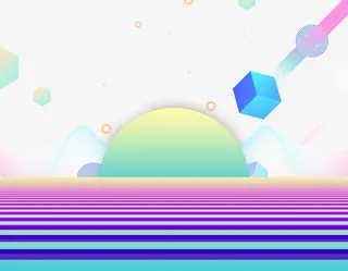 时尚基本形状漂浮装饰图案免抠