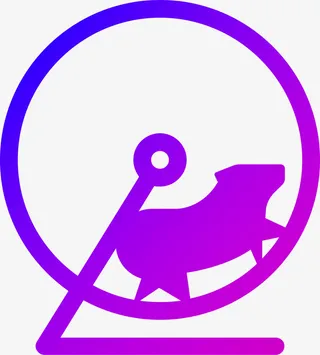 蓝紫色，渐变，仓鼠，矢量，放大，方便免抠