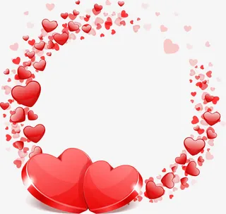 七夕爱心心形免抠