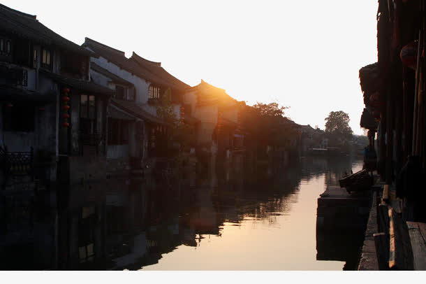 夕阳下的江南免抠
