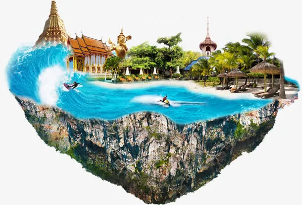 悬浮的岛免抠