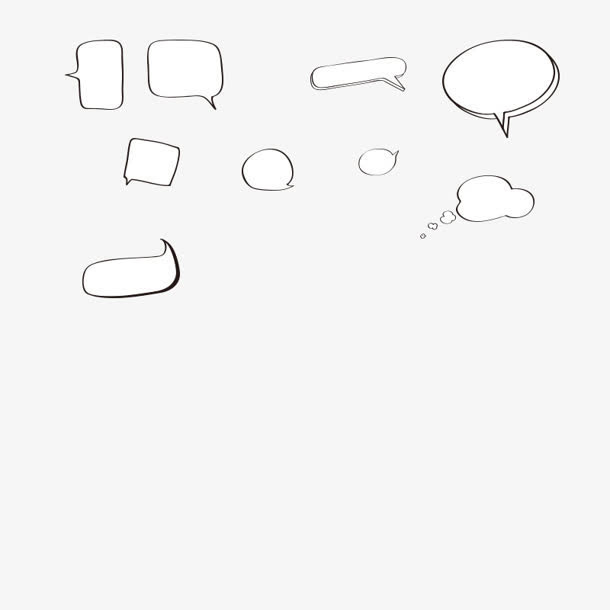 汽泡漫画对话框设计免抠