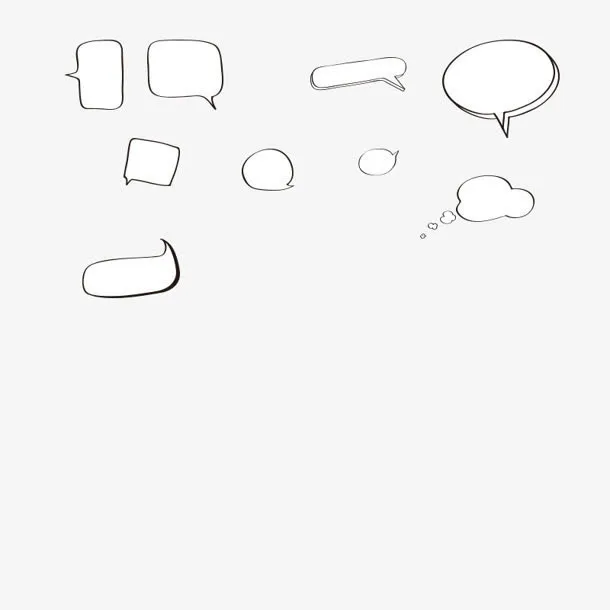 汽泡漫画对话框设计免抠