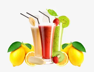 新鲜冷饮夏日促销海报元素免抠免抠