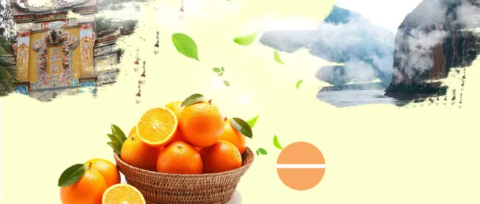 中式水果促销海报背景高清