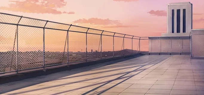 手绘天台场景高清