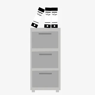 灰色卡通柜子矢量图免抠