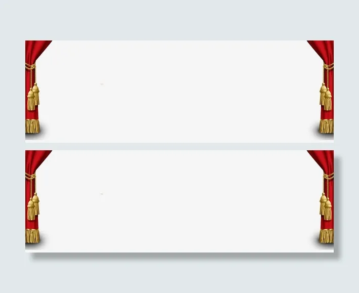 海报装饰红窗帘免抠