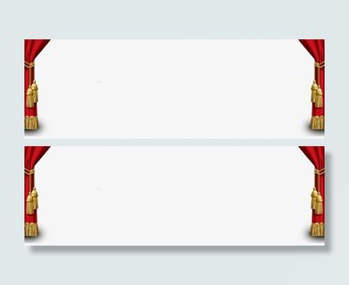 海报装饰红窗帘免抠