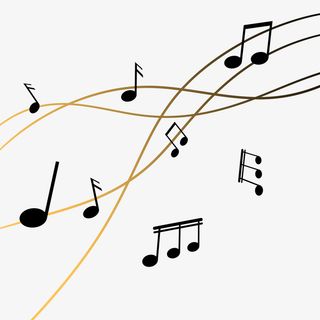 矢量创意跳跃的音符免抠