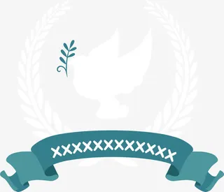 白鸽和丝带标签免抠