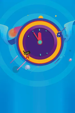 蓝色渐变倒计时天猫电商促销海报高清