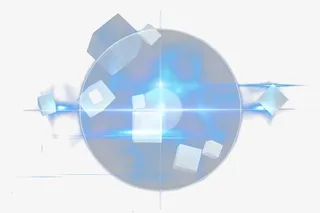 蓝色发光漂浮纸张免抠