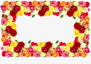 鲜花框免抠