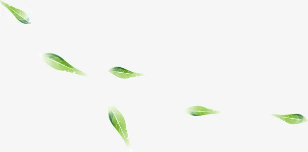 绿色树叶漂浮免抠