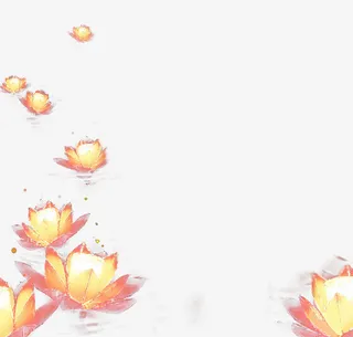 古风，中国风，莲花，水墨画免抠