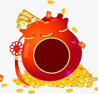 黄金币大红包免抠