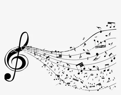 漂浮音符线条免抠