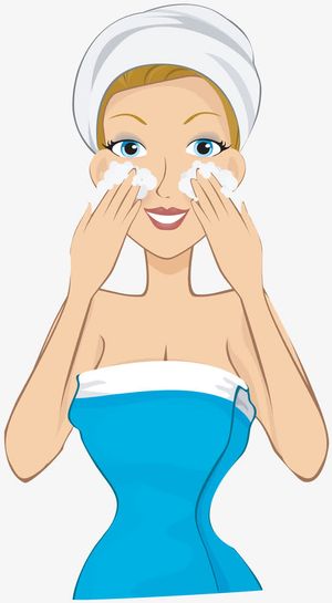 美容的女孩免抠