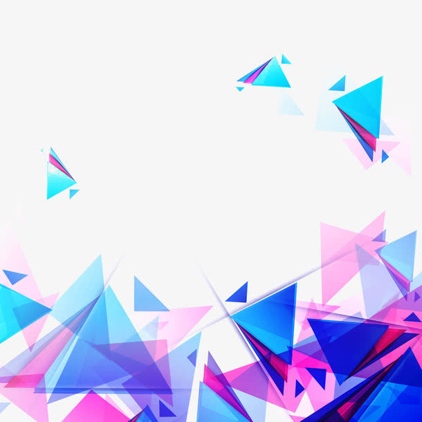 粉蓝色缤纷图案免抠